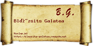 Blázsits Galatea névjegykártya